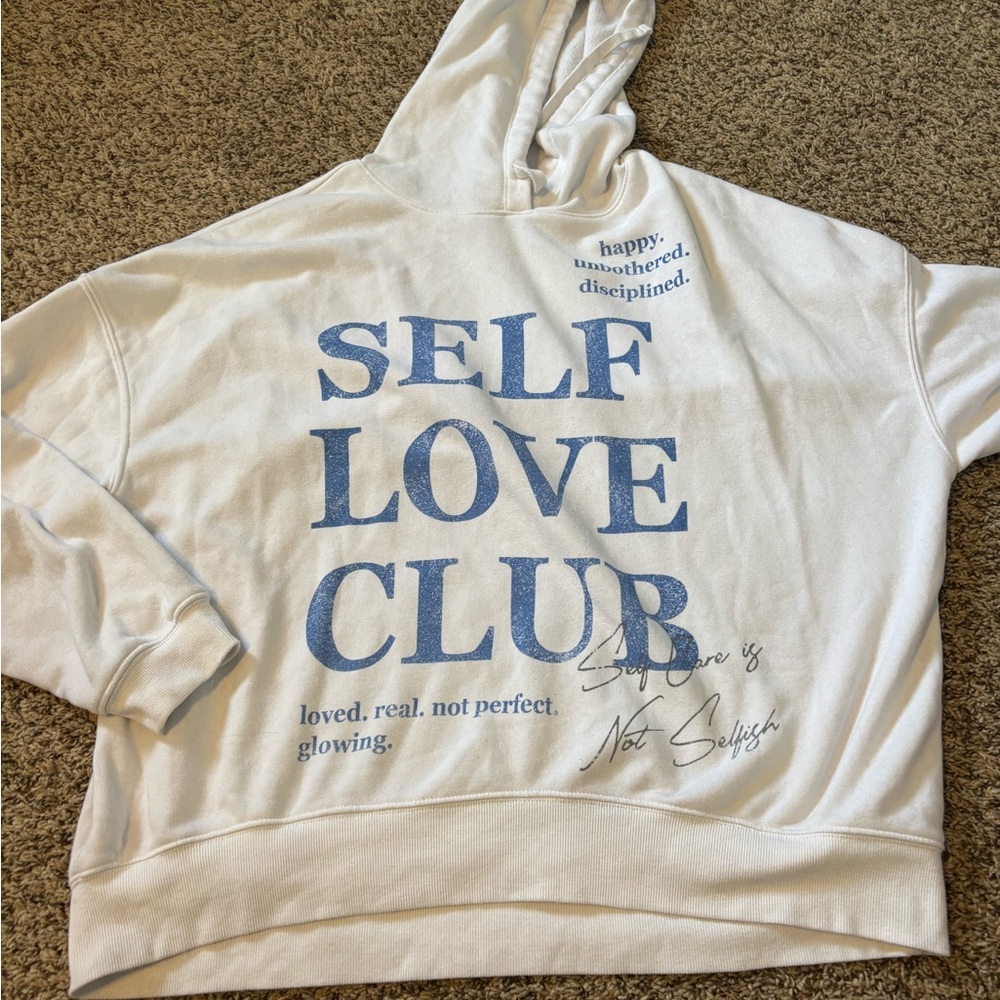 White and Blue hoodie